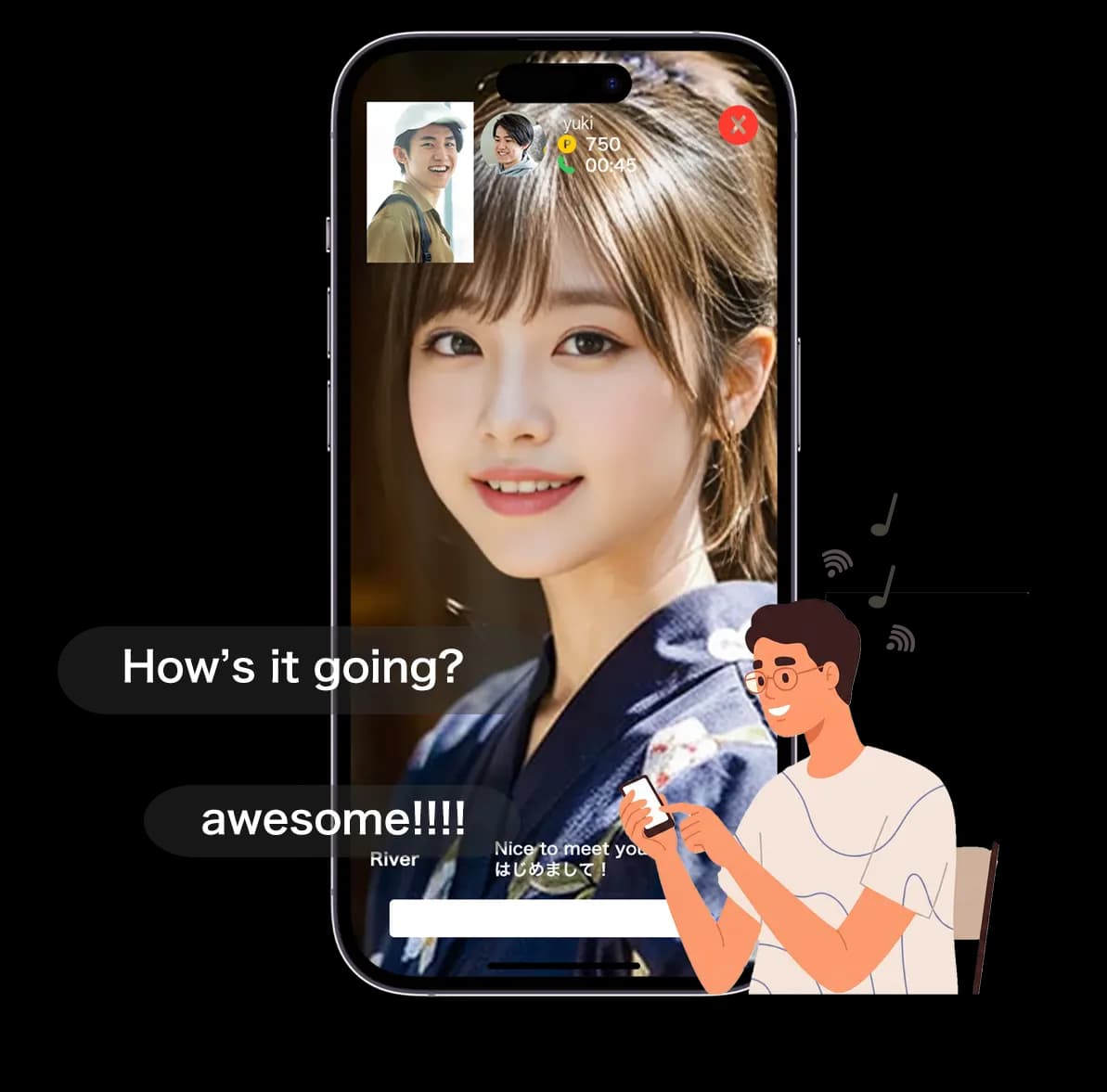 グローバル配信アプリ